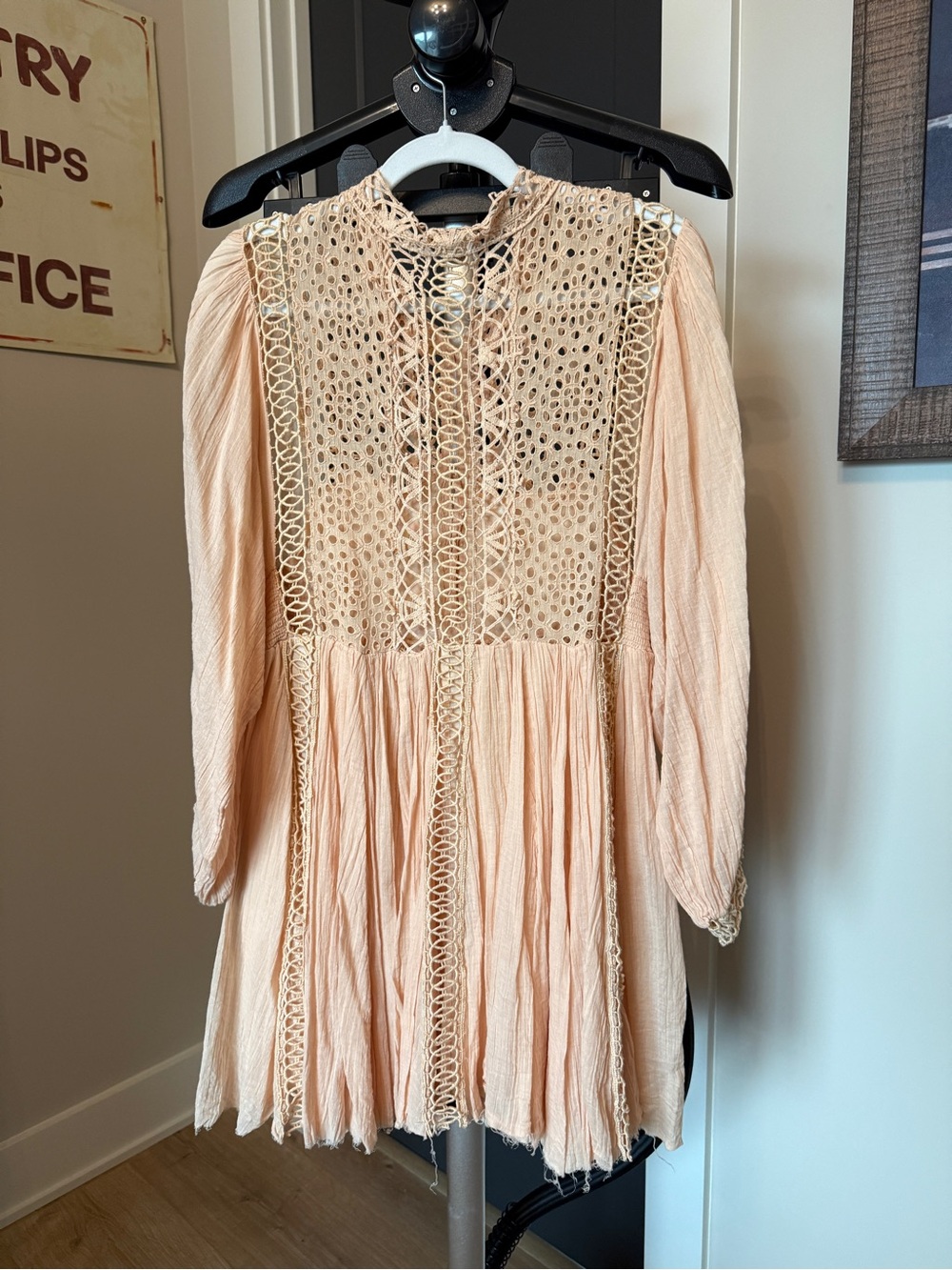Free People peach dress- medium - Picture 4 of 8